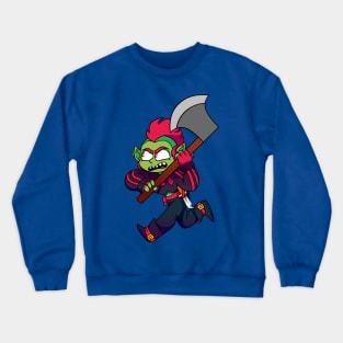 Tracy running with axe Crewneck Sweatshirt